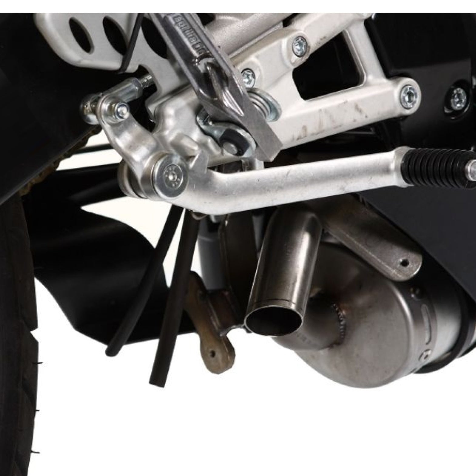 Complete Catalytic Exhaust System With Sound Certification Ghost Aluminium - Gpr Compatible With Derbi Gpr 125 (2009-2010)