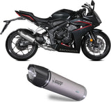 Complete Non-Catalytic Exhaust System With Sound Certification Ak-1 Steel Black Carbon Fiber End Cap - Mivv Compatible With Honda Cbr 650 R (2024-2026)