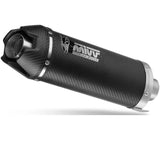 Complete Catalytic Exhaust System With Sound Certification Ak-1 Steel Black Carbon Fiber End Cap - Mivv Compatible With Yamaha Mt-09 - Sp (2025-2026)