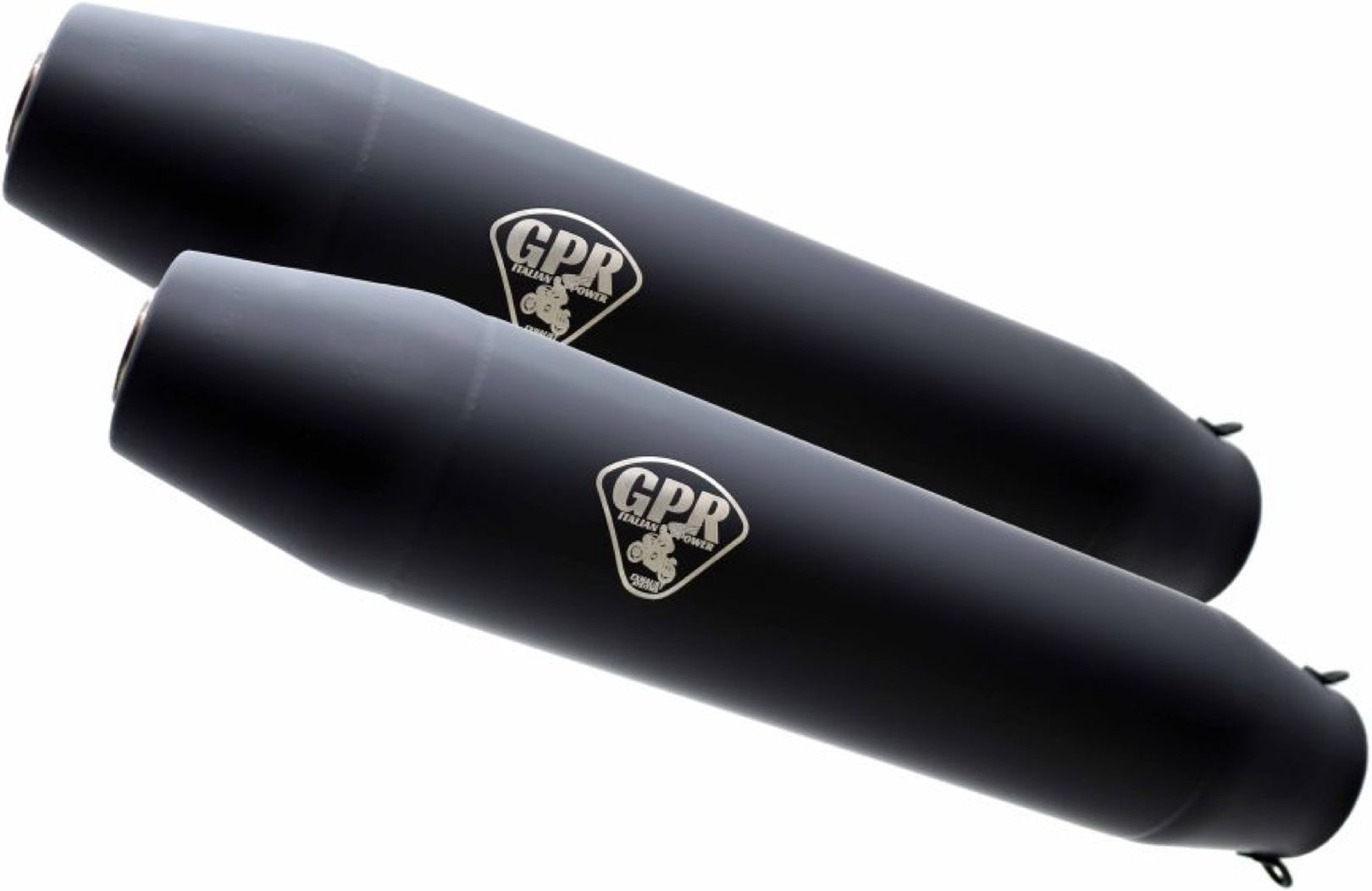 Exhaust Tip With Noise Certification Deeptone Cafe Racer Black Stainless Steel - Gpr Compatible With Moto Guzzi V 65 Tt - Sp - Lario - Gt- Custom (1982-1994)