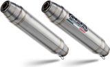 Dual Catalytic Exhaust Tips With Sound Certification Deeptone Stainless Steel - Gpr Compatible With Triumph Street Triple 675 (2007-2012)