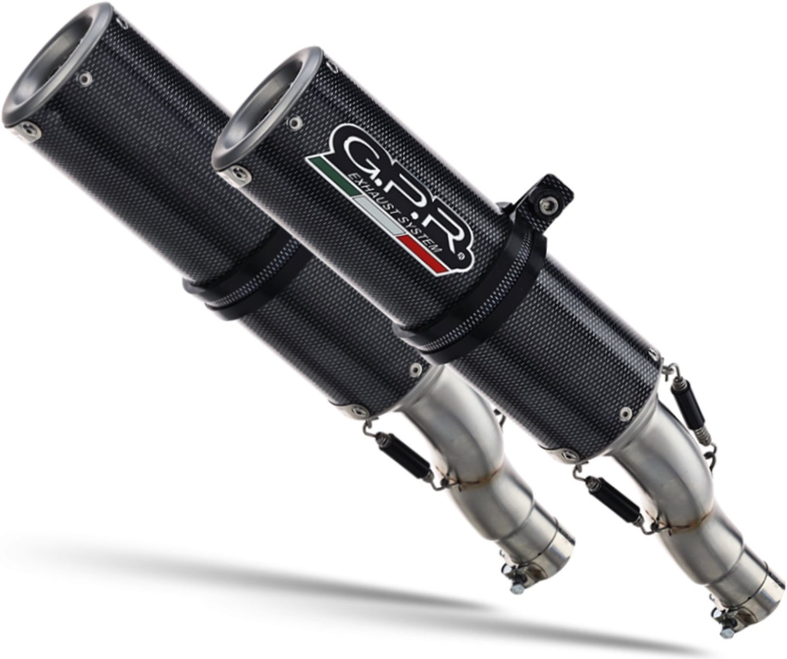 Dual Exhaust System With Sound Certification M3 Carbon Look - Gpr Compatible With Triumph Speed Triple 1050 R S (2016-2020)