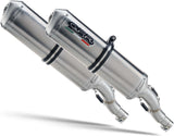 Doble Salida De Escape Con Catalizador Y Homologación Acústica Satinox Acero - Gpr Compatible Con Yamaha Bt 1100 Bulldog (2002-2007)