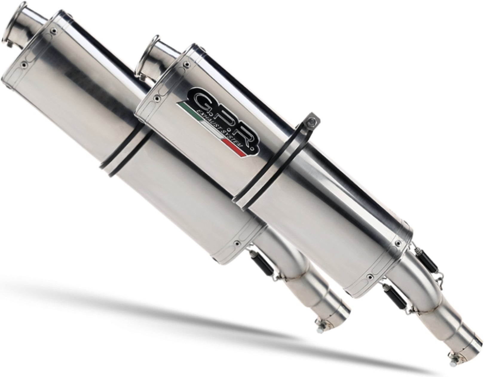 Dual Exhaust System With Sound Certification Trioval Stainless Steel - Gpr Compatible With Cagiva Gran Canyon (1998-2000)