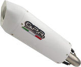 Exhaust Tip With Noise Certification Albus Evo4 White Aluminium - Gpr Compatible With Bmw F 800 Gt (2017-2019)