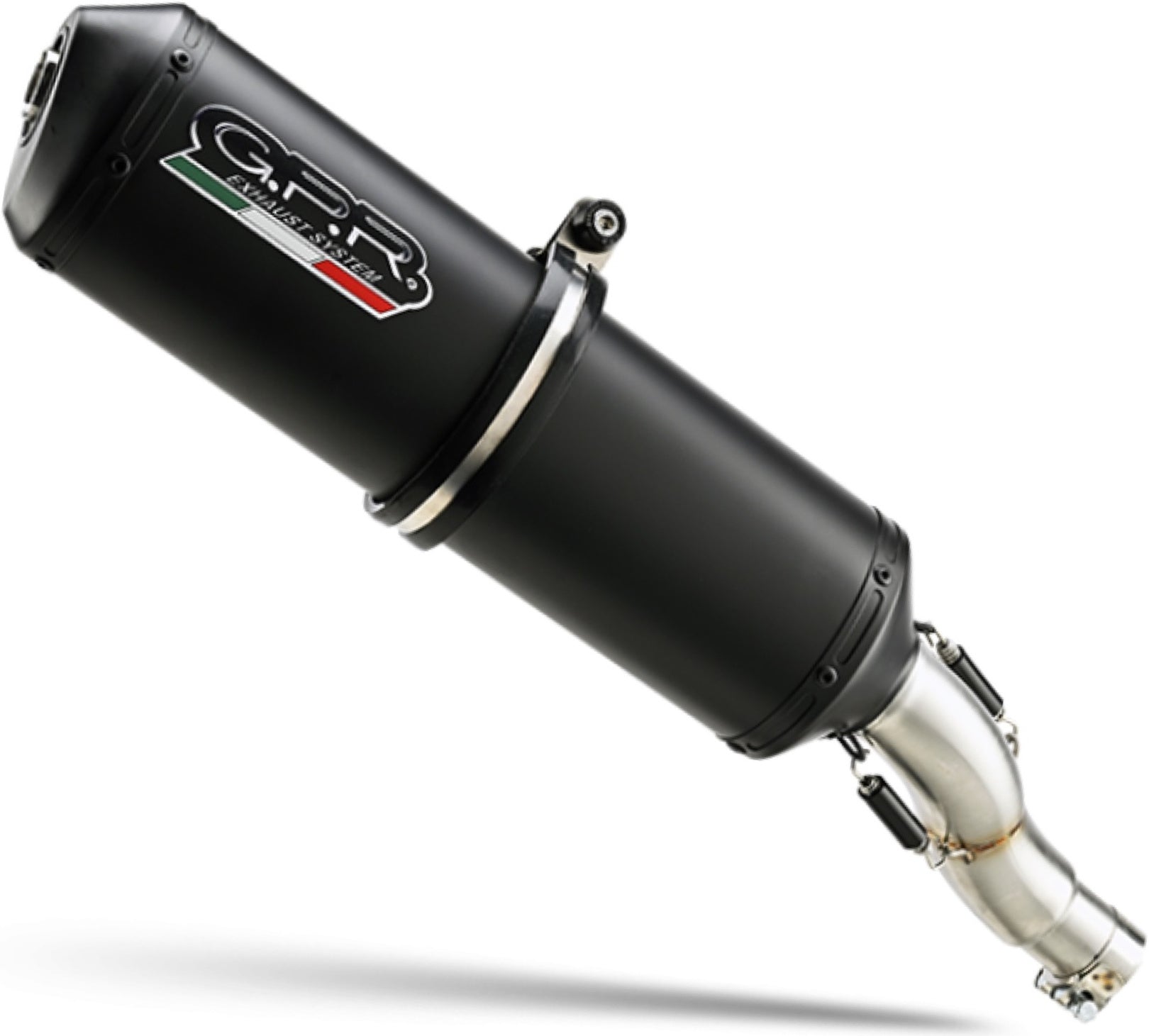 Exhaust Tip With Noise Certification Ghisa Black Stainless Steel - Gpr Compatible With Moto Guzzi Griso 1200 8V (2007-2016)