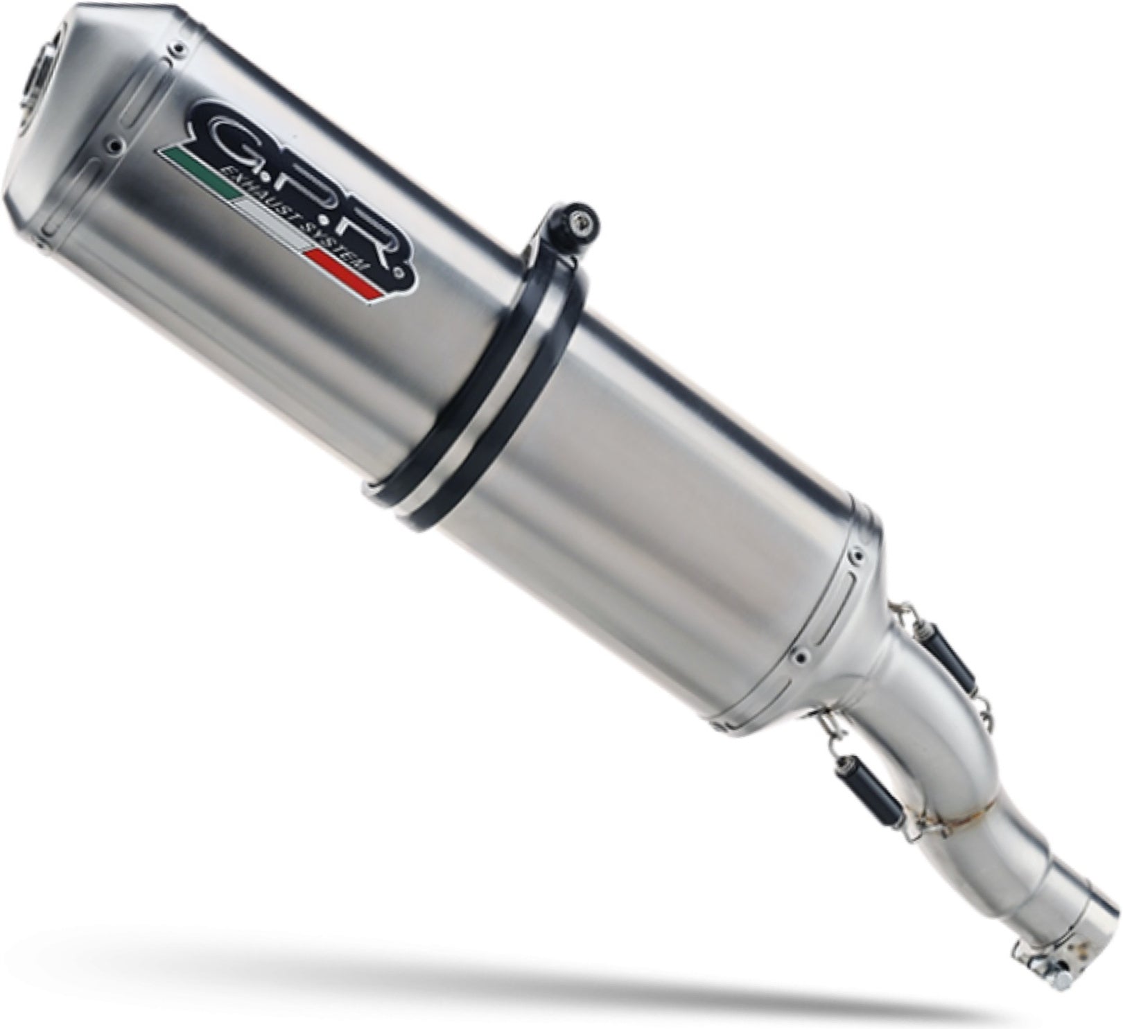 Exhaust Tip With Noise Certification Power Bomb Stainless Steel - Gpr Compatible With Malaguti Spider Max Gt 500 (2004-2011)