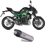 Exhaust Tip With Noise Certification Ak-1 Steel Black Carbon Fiber End Cap - Mivv Compatible With Kawasaki Z 900 (2025-2026)