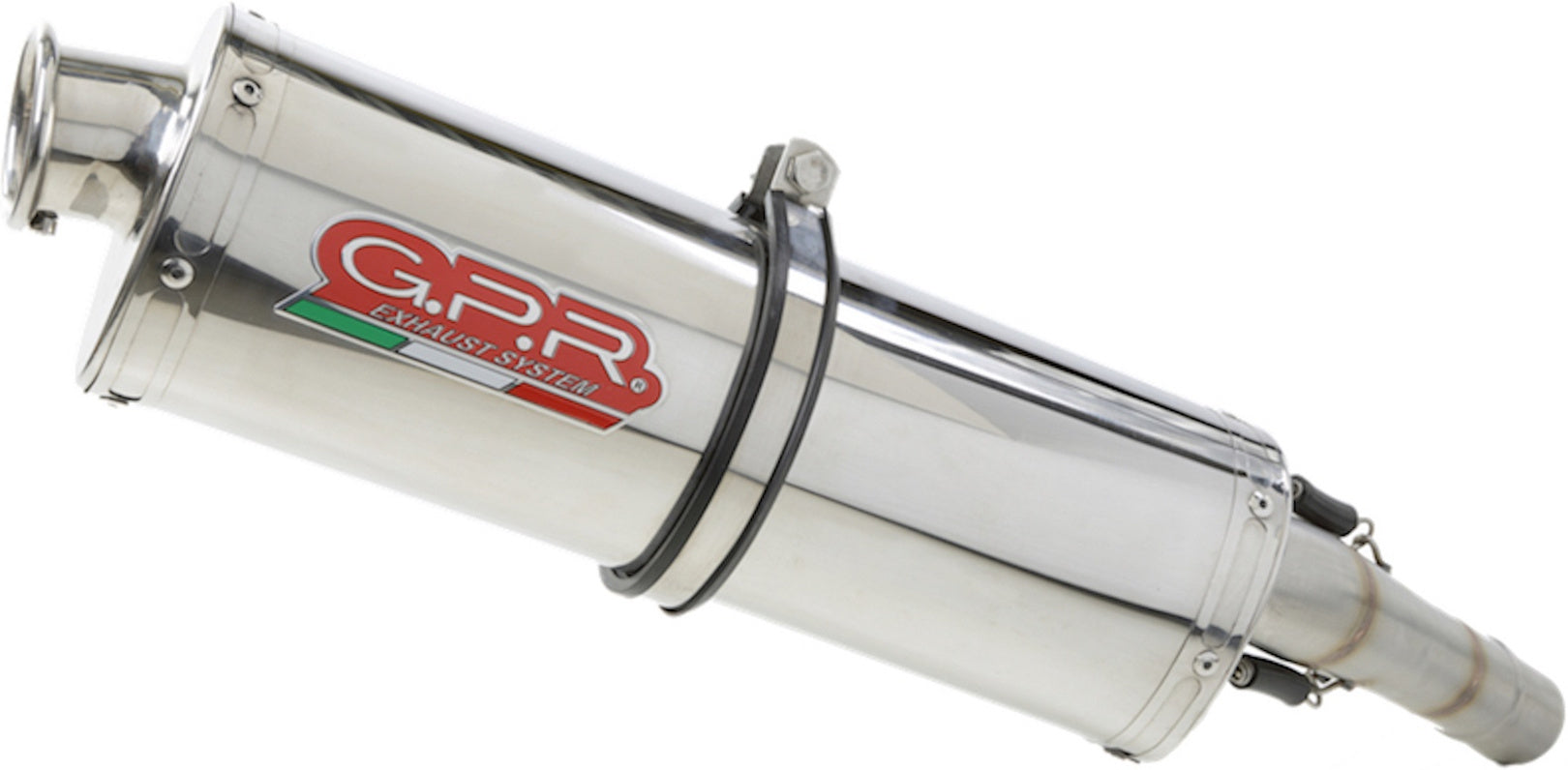 Exhaust Tip With Noise Certification Power Bomb Stainless Steel - Gpr Compatible With Quadro 350 S (2012-2016)