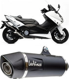 Sistema De Escape Completo Con Catalizador Y Homologación Acústica Nero Acero Fondo Carbono - Leovince Compatible Con Yamaha Xp 530 T-Max (2012-2016)