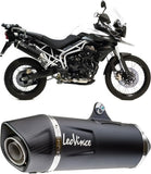 Tubo De Escape Con Homologación Acústica Lv One Evo Acero Fondo Carbono - Leovince Compatible Con Ktm 690 Enduro (2008-2011)