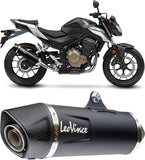 Tubo De Escape Con Homologación Acústica Lv-12 R Acero Negro Fondo Carbono - Leovince Compatible Con Honda Crf 1100 L Africa Twin Adventure Sports (2024-2026)