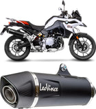 Tubo De Escape Con Homologación Acústica Nero Acero Fondo Carbono - Leovince Compatible Con Bmw F 750 Gs (2018-2024)
