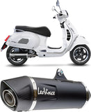 Tubo De Escape Con Homologación Acústica Nero Acero Fondo Carbono - Leovince Compatible Con Piaggio Vespa Gts 300 Hpe (2019-2020)