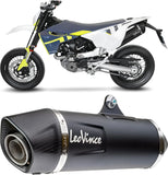 Sistema De Escape Completo Con Catalizador Y Homologación Acústica Nero Acero Fondo Carbono - Leovince Compatible Con Husqvarna 701 Supermoto (2021-2024)