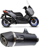 Complete Catalytic Exhaust System With Sound Certification Nero Stainless Steel Carbon Fiber End Cap - Leovince Compatible With Yamaha X-Max 125 (2021-2024)