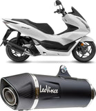 Sistema De Escape Completo Con Catalizador Y Homologación Acústica Nero Acero Fondo Carbono - Leovince Compatible Con Honda Pcx 125 (2021-2024)