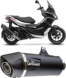 Tubo De Escape Con Homologación Acústica Nero Acero Fondo Carbono - Leovince Compatible Con Aprilia Sr Gt 125 - Sport (2022-2024)