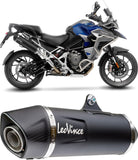 Exhaust Tip With Noise Certification Nero Stainless Steel Carbon Fiber End Cap - Leovince Compatible With Triumph Tiger 1200 Gt Rally (2025-2026)