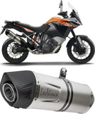 Tubo De Escape Con Homologación Acústica Lv One Evo Acero Fondo Carbono - Leovince Compatible Con Bmw F 800 Gs - Adventure (2008-2016)