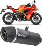 Sistema De Escape Completo Con Catalizador Y Homologación Acústica Lv One Evo Carbono Fondo Carbono - Leovince Compatible Con Kawasaki Z 650 (2017-2019)
