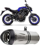 Sistema De Escape Completo Con Catalizador Y Homologación Acústica Lv One Evo Acero Fondo Carbono - Leovince Compatible Con Yamaha Tracer 700 (2016-2020)