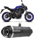 Sistema De Escape Completo Con Catalizador Y Homologación Acústica Lv One Evo Carbono Fondo Carbono - Leovince Compatible Con Yamaha Tracer 700 Gt (2019-2020)