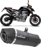 Tubo De Escape Con Homologación Acústica Lv One Evo Carbono Fondo Carbono - Leovince Compatible Con Ktm 790 Duke - L A2 (2023-2024)
