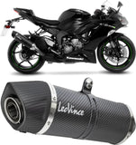 Tubo De Escape Con Homologación Acústica Lv One Evo Carbono Fondo Carbono - Leovince Compatible Con Kawasaki Zx 6R Ninja (2024-2026)