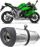 Tubo De Escape Con Homologación Acústica Lv One Evo Acero Fondo Carbono - Leovince Compatible Con Honda Integra 700 - Dct (2014-2015)
