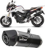 Tubo De Escape Con Homologación Acústica Lv One Evo Acero Negro Fondo Carbono - Leovince Compatible Con Bmw F 800 Gt (2017-2020)