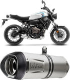 Sistema De Escape Completo Con Catalizador Y Homologación Acústica Lv One Evo Acero Fondo Carbono - Leovince Compatible Con Yamaha Xsr 700 (2021-2024)