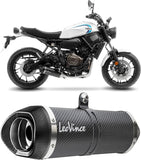 Sistema De Escape Completo Con Catalizador Y Homologación Acústica Lv One Evo Carbono Fondo Carbono - Leovince Compatible Con Yamaha Yzf-R7 700 (2021-2024)