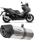 Tubo De Escape Con Homologación Acústica Lv One Evo Acero Fondo Carbono - Leovince Compatible Con Honda Adv 350 (2022-2024)