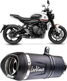 Sistema De Escape Completo Con Catalizador Y Homologación Acústica Lv One Evo Acero Negro Fondo Carbono - Leovince Compatible Con Triumph Tiger 660 Sport (2022-2024)