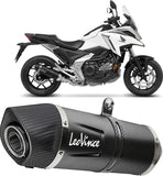 Tubo De Escape Con Homologación Acústica Lv One Evo Acero Negro Fondo Carbono - Leovince Compatible Con Honda Nc 750 X (2021-2024)