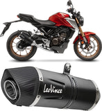 Sistema De Escape Completo Con Catalizador Y Homologación Acústica Lv One Evo Acero Negro Fondo Carbono - Leovince Compatible Con Honda Cb 125 R Neo Sports Café (2021-2023)