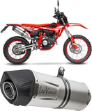 Tubo De Escape Con Homologación Acústica Lv One Evo Acero Fondo Carbono - Leovince Compatible Con Beta Rr 4T 125 Lc (2021-2024)