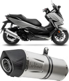 Tubo De Escape Con Homologación Acústica Lv One Evo Acero Fondo Carbono - Leovince Compatible Con Honda Forza 350 (2021-2024)