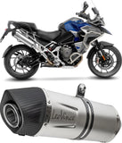 Tubo De Escape Con Homologación Acústica Lv One Evo Acero Fondo Carbono - Leovince Compatible Con Triumph Tiger 1200 Gt Rally (2022-2024)
