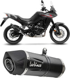 Tubo De Escape Con Homologación Acústica Lv One Evo Acero Negro Fondo Carbono - Leovince Compatible Con Honda Xl 750 Transalp Travel (2025-2026)