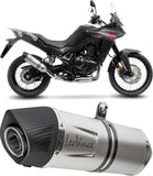 Exhaust Tip With Noise Certification Lv One Evo Stainless Steel Carbon Fiber End Cap - Leovince Compatible With Honda Xl 750 Transalp Travel (2025-2026)