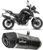 Tubo De Escape Con Homologación Acústica Lv One Evo Acero Negro Fondo Carbono - Leovince Compatible Con Benelli Trk 702 - X (2023-2024)