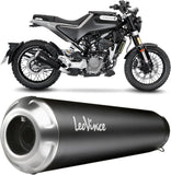 Tubo De Escape Con Homologación Acústica Gp One Acero Fondo Acero - Leovince Compatible Con Husqvarna Svartpilen 401 (2020-2023)