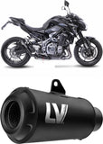 Tubo De Escape Con Homologación Acústica Lv Pro Acero Fondo Carbono - Leovince Compatible Con Yamaha Yzf-R3 (2022-2023)