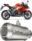 Escape Doble Con Homologación Acústica Lv-10 Acero Fondo Acero - Leovince Compatible Con Kawasaki Z 1000 Sx (2017-2020)