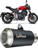 Tubo De Escape Con Homologación Acústica Lv-10 Acero Negro Fondo Acero - Leovince Compatible Con Honda Cb 1000 R Neo Sports Café (2018-2024)