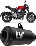Tubo De Escape Con Homologación Acústica Lv One Evo Acero Fondo Carbono - Leovince Compatible Con Aprilia Rs 125 - Replica Gp (2017-2020)