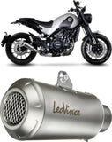 Tubo De Escape Con Homologación Acústica Lv-10 Acero Fondo Acero - Leovince Compatible Con Benelli Leoncino - Trail 500 (2017-2024)