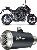 Tubo De Escape Con Homologación Acústica Lv-10 Acero Negro Fondo Acero - Leovince Compatible Con Kawasaki Z 900 (2020-2024)